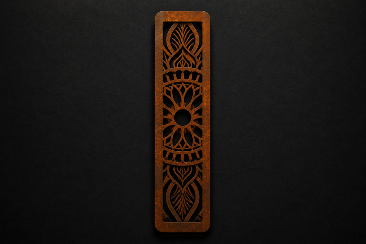 Mandala Floral Wooden Bookmark for Book Lovers
