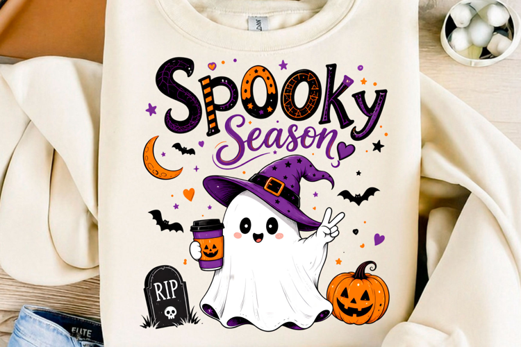Spooky Season Witch Ghost Halloween PNG
