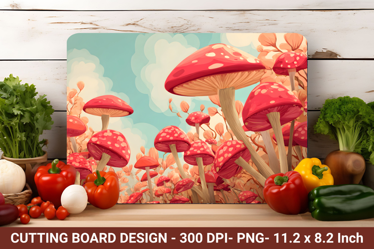 Fantasy Mushrooms Cutting Board | Cutting Board png