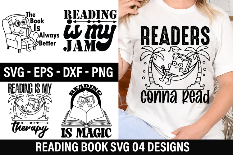Reading Books SVG Design - The Book Is Always Better