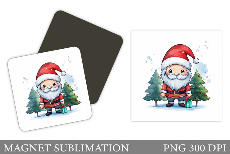 Christmas Gnome Magnet. Winter Gnome Magnet Sublimation