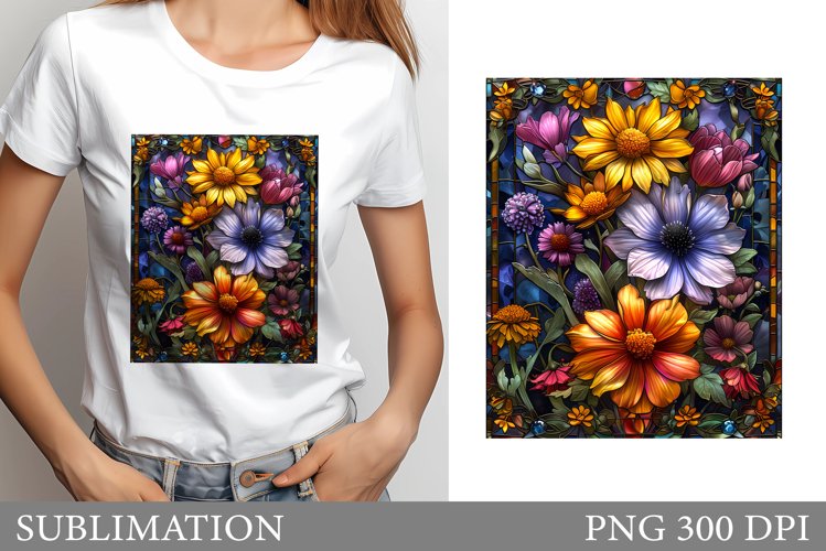 Flowers Sublimation. Flowers T-Shirt Sublimation