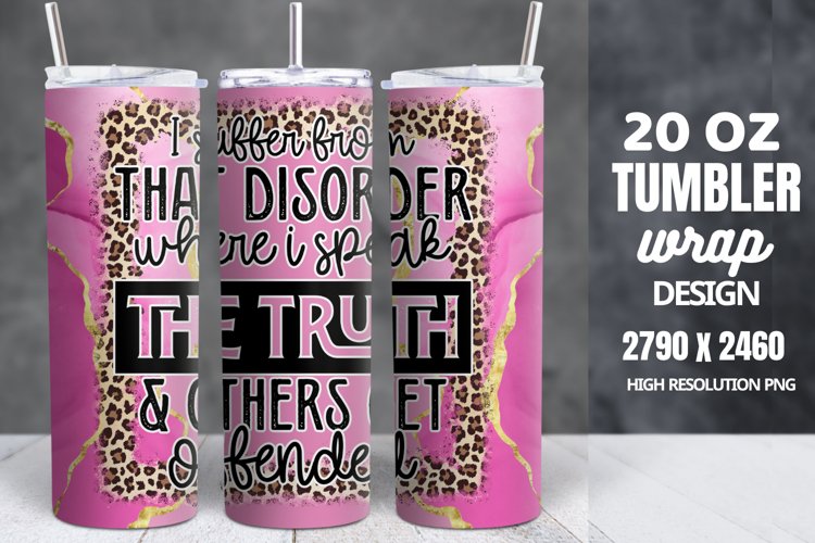 Funny Quotes 20oz Skinny Tumbler Sublimation, Sarcastic example image 1
