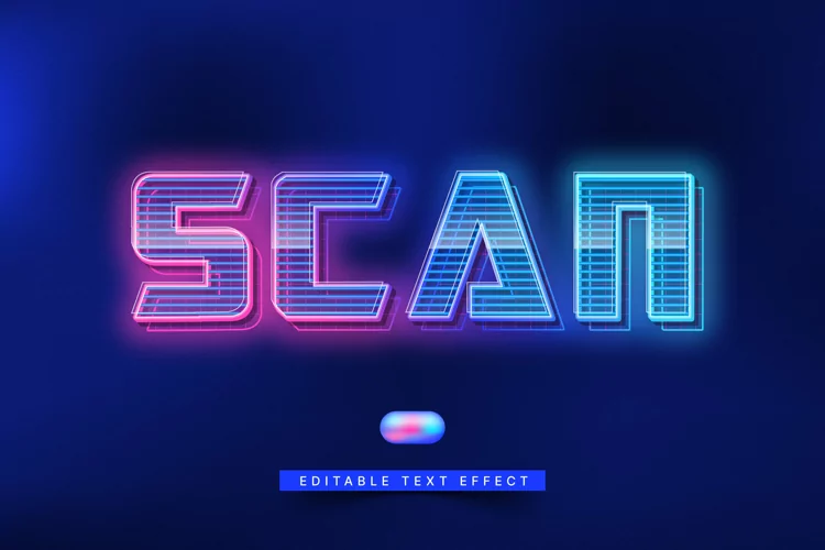 Editable Text Effect for Illustrator. Vector Graphic styles