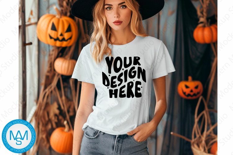 White Tshirt Mockup Image 3