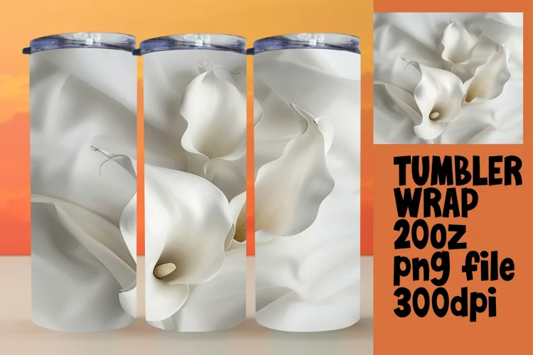 Blossom Burst 20oz Tumbler Wrap Design