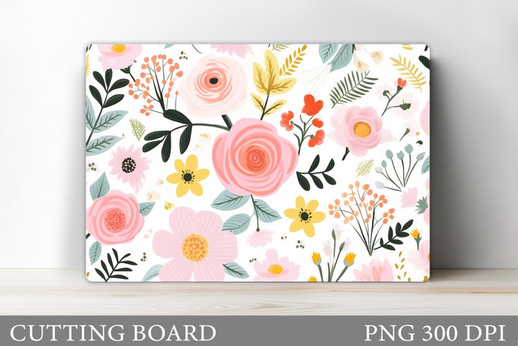Flowers Cutting Board Design. Flowers Kitchen Cutting Board example image 1