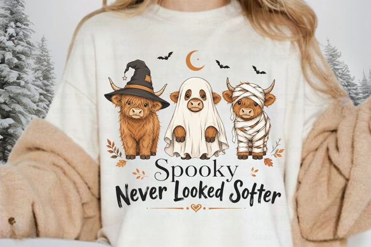 Spooky Never Looked Softer PNG Sublimation Design - Cute Hig