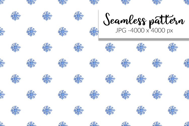 Watercolor pattern with Snowflakes |Snowflakes pattern