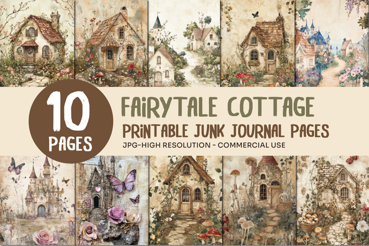 Fairytale Cottage Junk Journal Pages