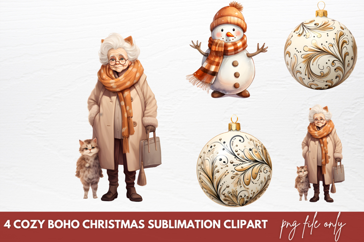 Boho Christmas Clipart Image 2