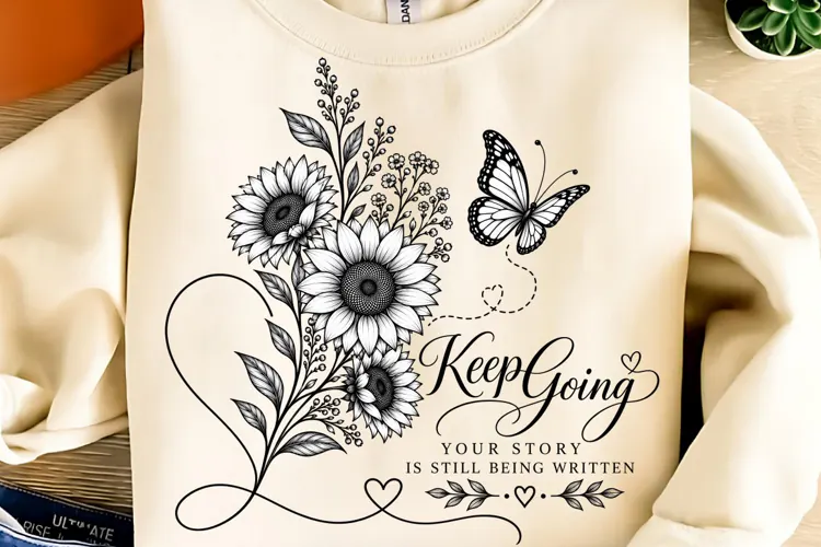 Inspirational Sublimation, Motivational PNG, Butterfly PNG