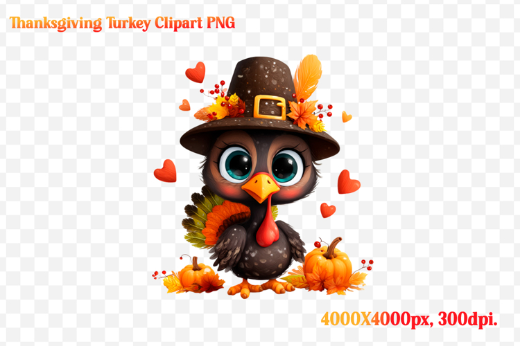 Funny Thanksgiving Turkey Clipart PNG