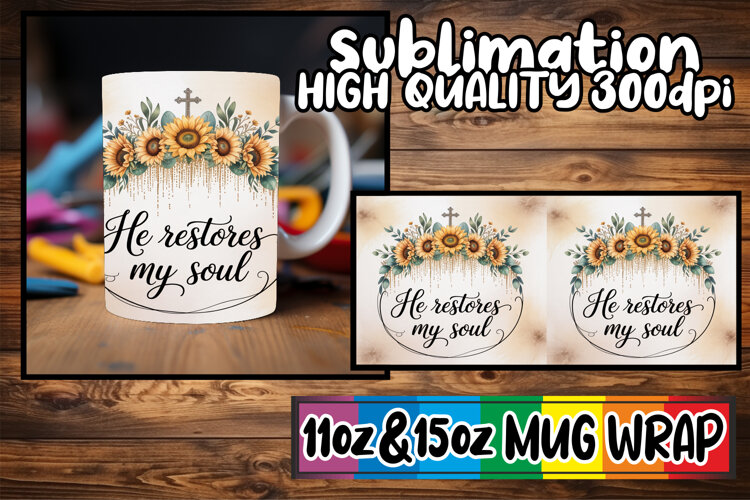 Perfect start sublimation 11oz 15oz mug wrap, Christian example image 1