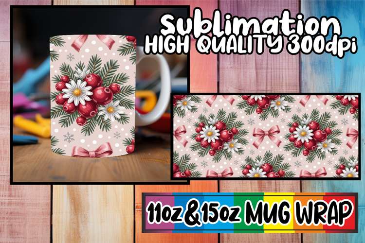 Uplifting spirits sublimation print wrap, Christmas