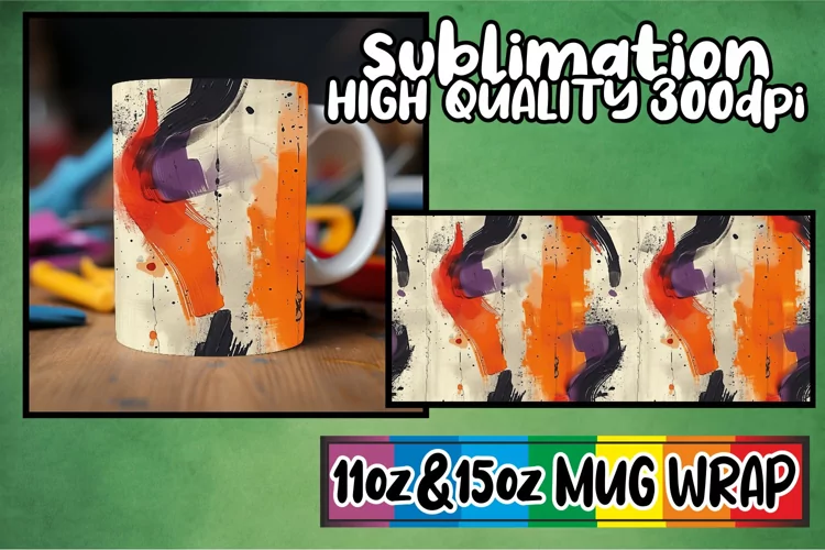 Sublimation Mug Wrap 11oz/15oz Graffiti Design