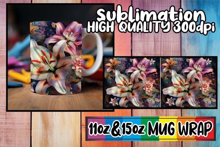 Abstract Spring Blossom Mug Sublimation example image 1