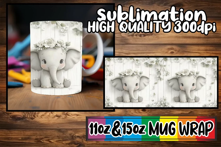 Spring Animals Mug Wrap | Watercolor 11oz 15oz Design