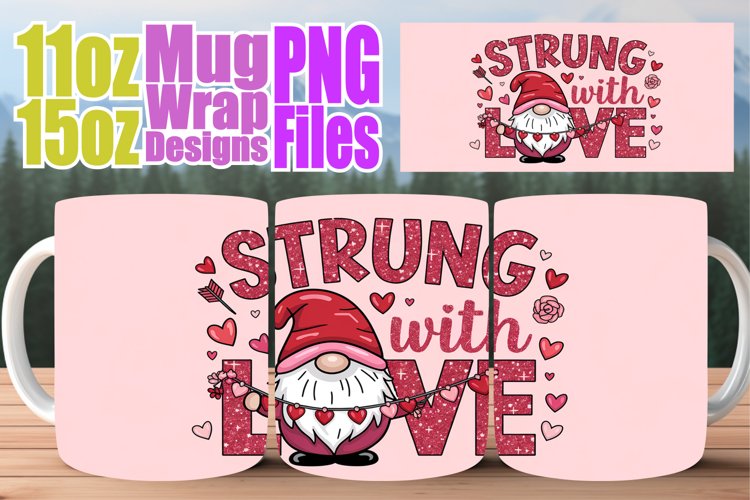 Radiant evenings 11oz 15oz sublimation wrap, Valentines example image 1