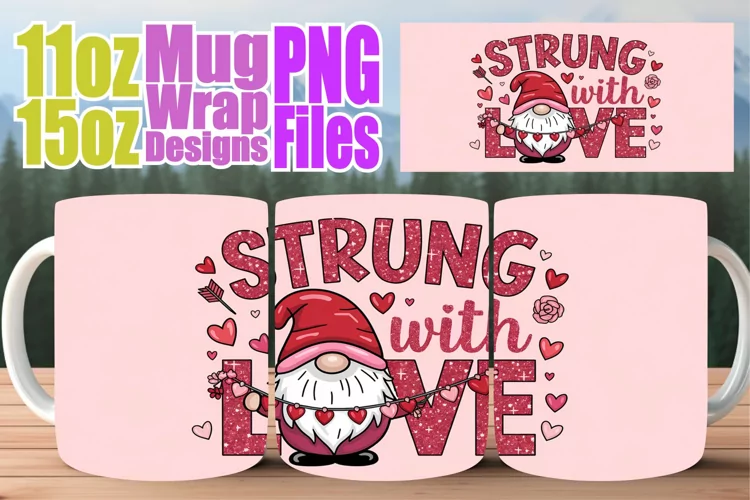 Radiant evenings 11oz 15oz sublimation wrap, Valentines