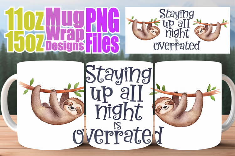 Cheerful days 11oz 15oz sublimation wrap, Funny Animals