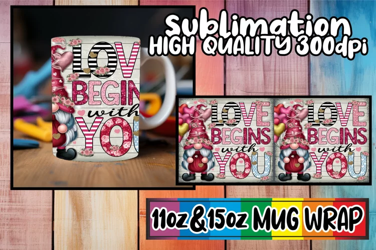 Blissful moments 11oz 15oz sublimation wrap, Valenines