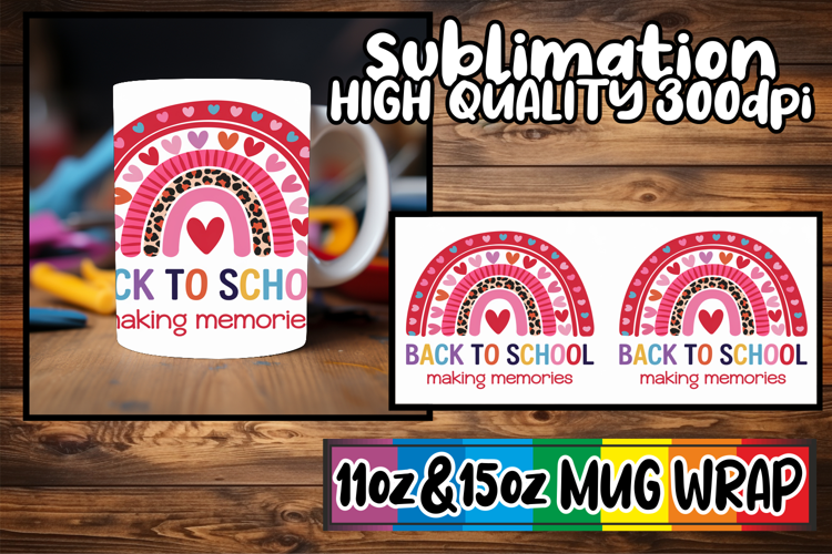 Pure joy sublimation mug wrap, Back To School
