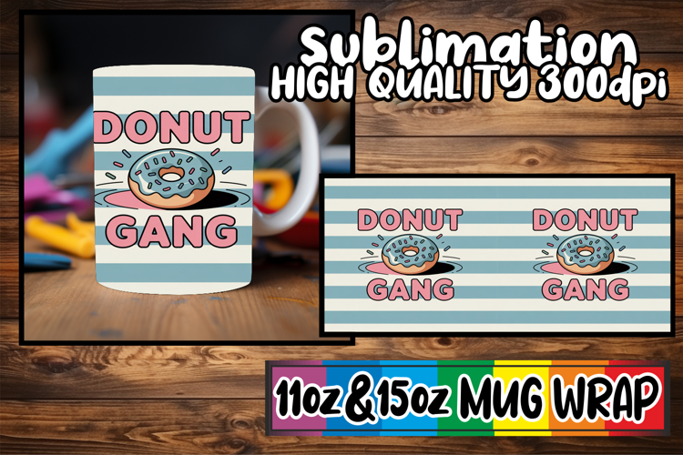 Blissful moments 11oz 15oz sublimation wrap, Retro Food