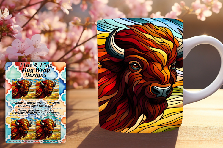 Vibrant 11oz Mug Wrap Png Template , Animals