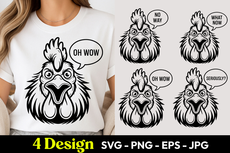 Funny Chicken SVGs Image 8