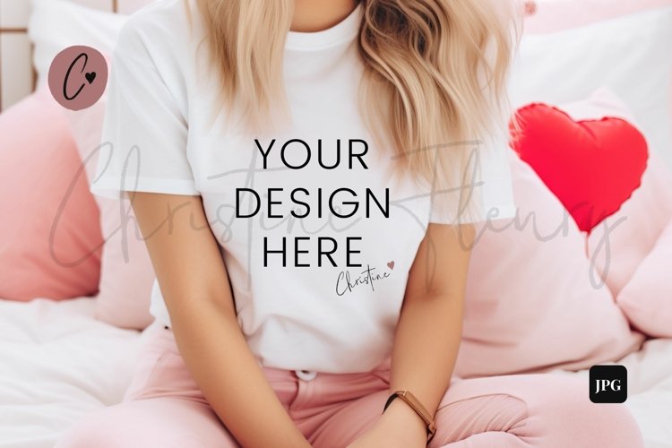 White Tshirt Mockup Image 9