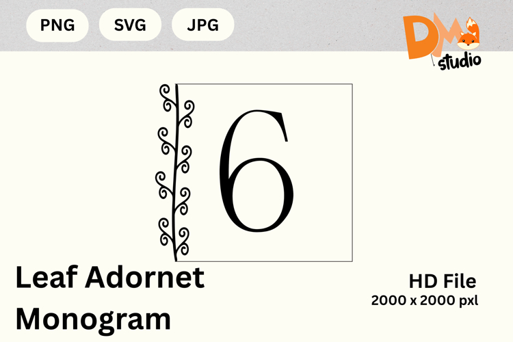 Leaf Monogram Svg Image 23