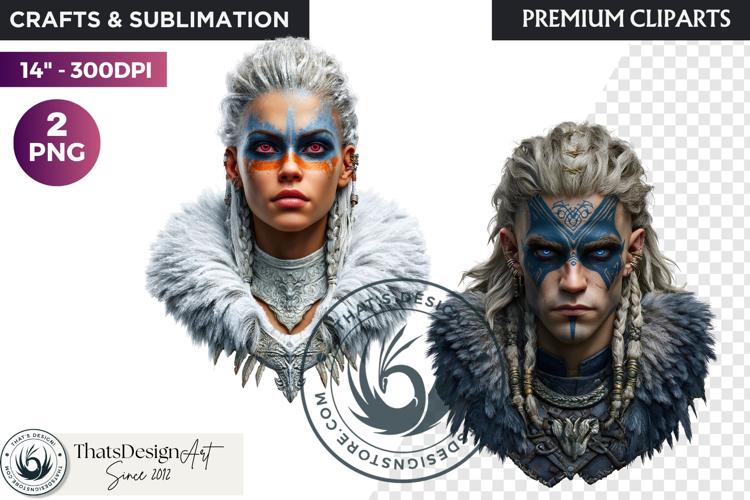 Viking Mythology Giants Clipart, Norse Jotuns gods