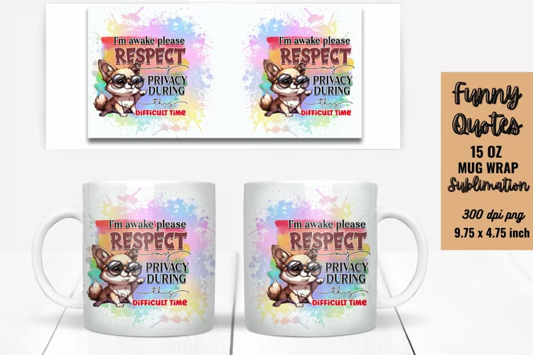 Funny Mug Wrap Sublimation, Mug Wrap PNG
