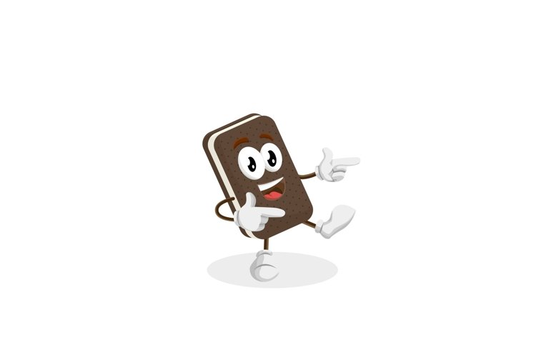 Ice cream Logo Mascot Hi pose