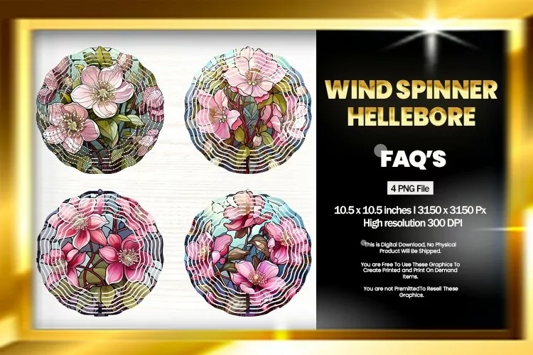 Hellebore Wind Spinner Sublimation - 04 Variations
