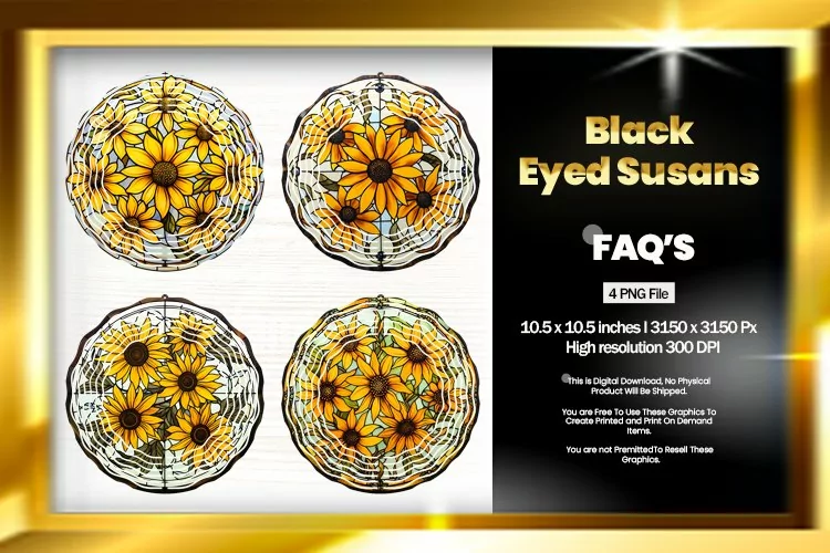Black-Eyed Susans Wind Spinner Sublimation - 04 Variations