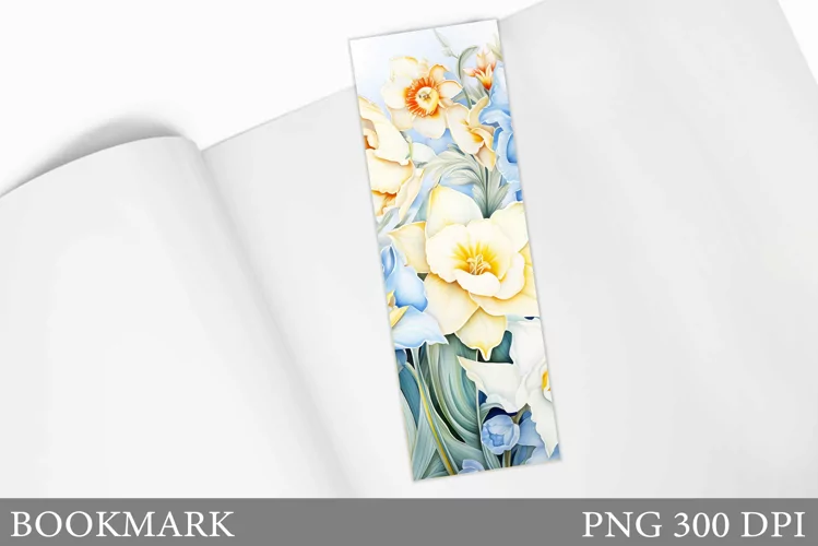 Spring Flowers Bookmark Design. Flowers Bookmark Sublimation