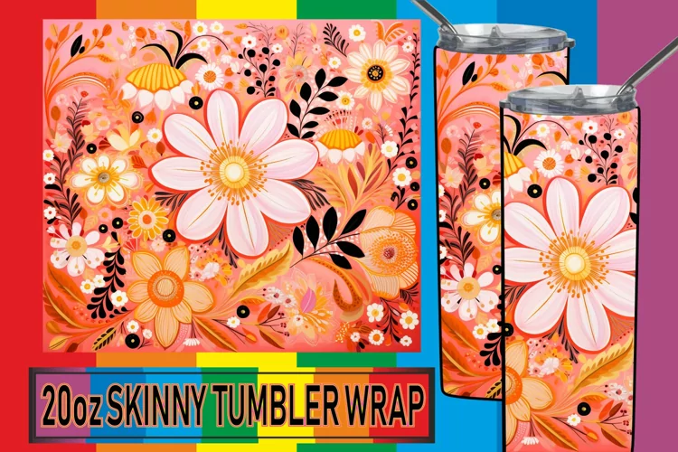 Blossom-Inspired Creations: Sublimation Tumbler Art