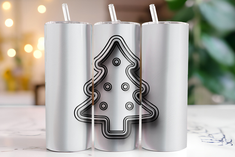 Christmas Tree Tumbler Wrap | Christmas Wrap