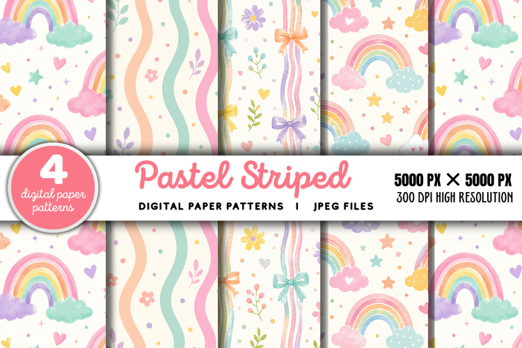 Pastel Striped Background JPG