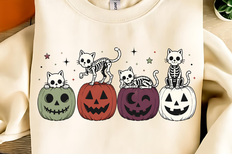 Spooky Season PNG, Halloween Pumpkin Cat PNG, Spooky Vibes