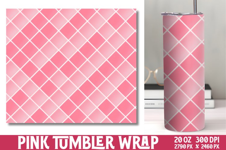 Pink Digital Paper Tumbler Wrap example image 1