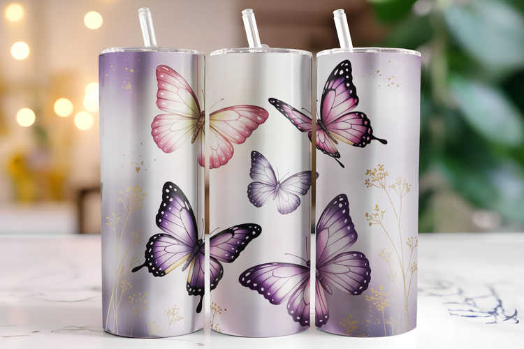Butterflies Tumbler Wrap | Sublimation | Tumblers