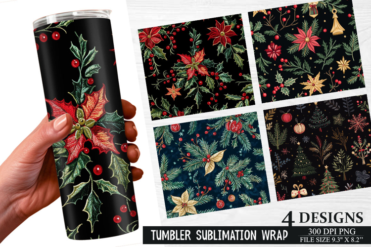 Christmas Tree Tumbler Wrap| Christmas Tumbler Wrap Design