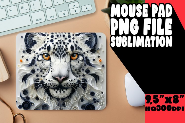 Cat-tastic Sublimation Mouse Pad - 3D Design example image 1