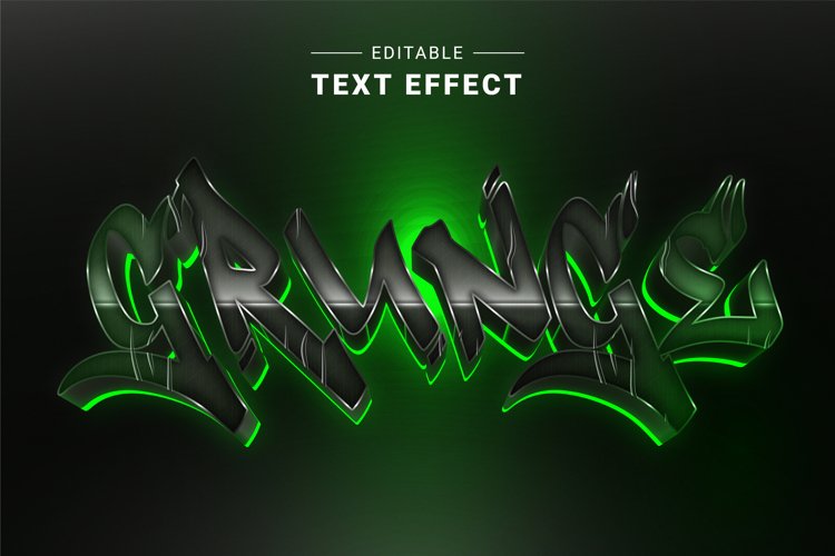Editable Text Effect for Illustrator. Vector Graphic styles example image 1