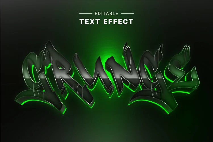 Editable Text Effect for Illustrator. Vector Graphic styles