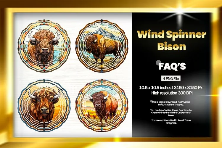 Bison Wind Spinner Sublimation - 04 Variations