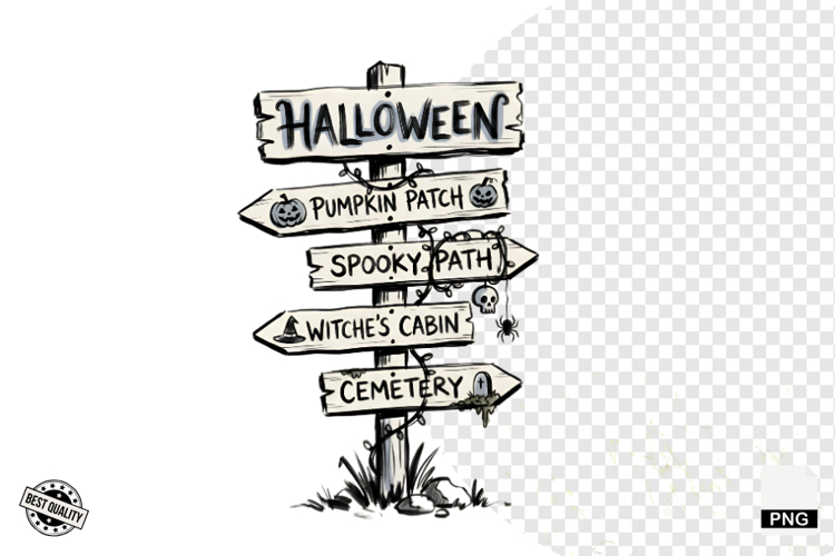 Halloween Signage PNG Clipart